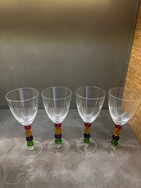 4 colorful wine glasses!
